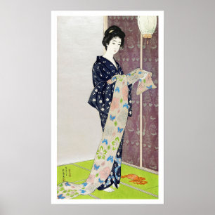 Póster Chica en traje de verano, Goyō Hashiguchi
