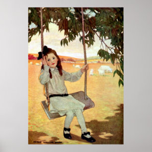 Póster Chica en un giro