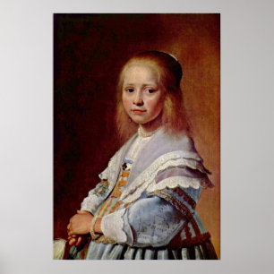 Póster Chica en un vestido azul de Juan Verspronck