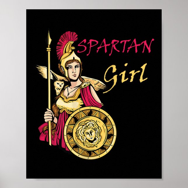 Póster Chica espartano Leonidas Sparta Warrior Gladia (Frente)