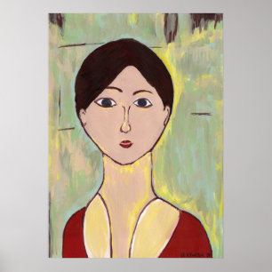 Póster Chica Face Después De Matisse