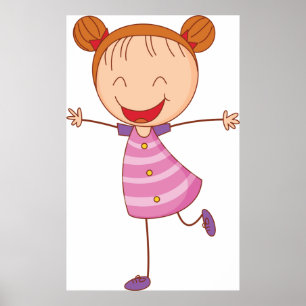 Póster Chica feliz