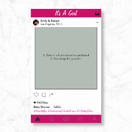 Póster Chica Fiesta de Baby Shower Prop Fotograma de la c