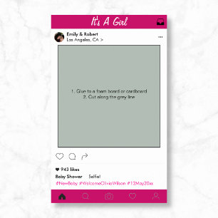 Póster Chica Fiesta de Baby Shower Prop Fotograma de la c