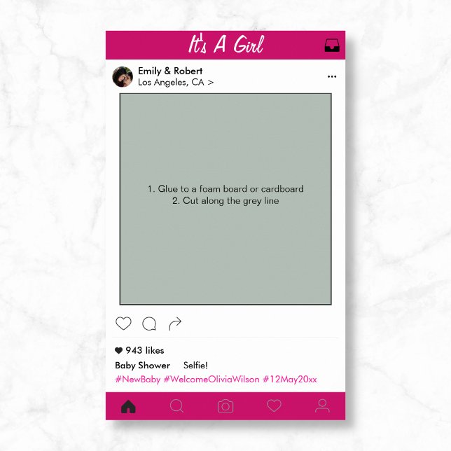 Póster Chica Fiesta de Baby Shower Prop Fotograma de la c (Subido por el creador)