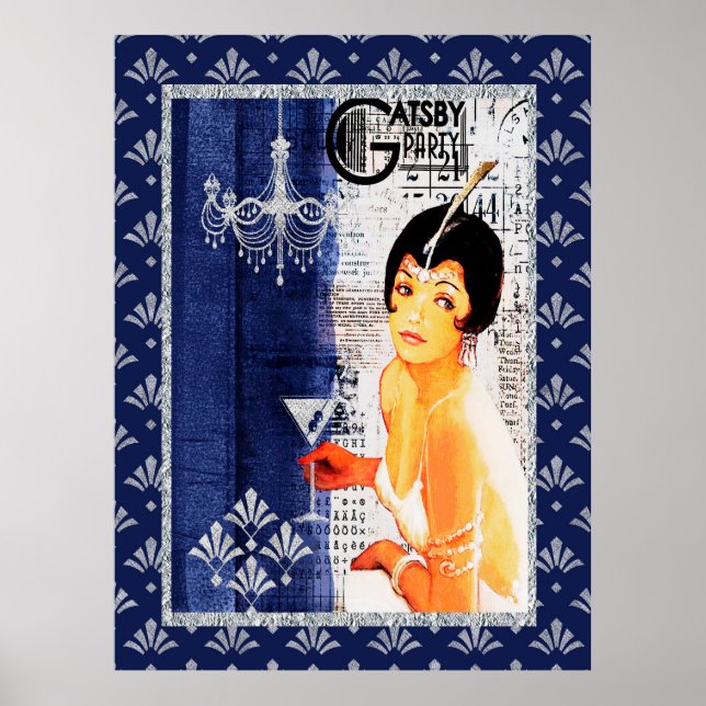 Póster Chica Fiesta de Gatsby Poster (Frente)