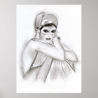 Póster Chica Flapper