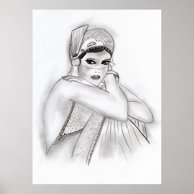 Póster Chica Flapper (Frente)