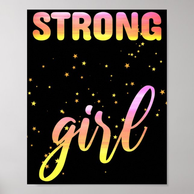 Póster Chica Fuerte Pastel Star (Frente)