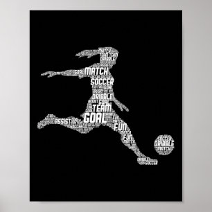 Póster Chica Fútbol Mujeres Jugadora Juvenil