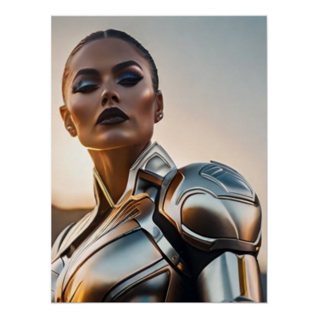 Póster Chica Guerrera del Futuro (Anverso)