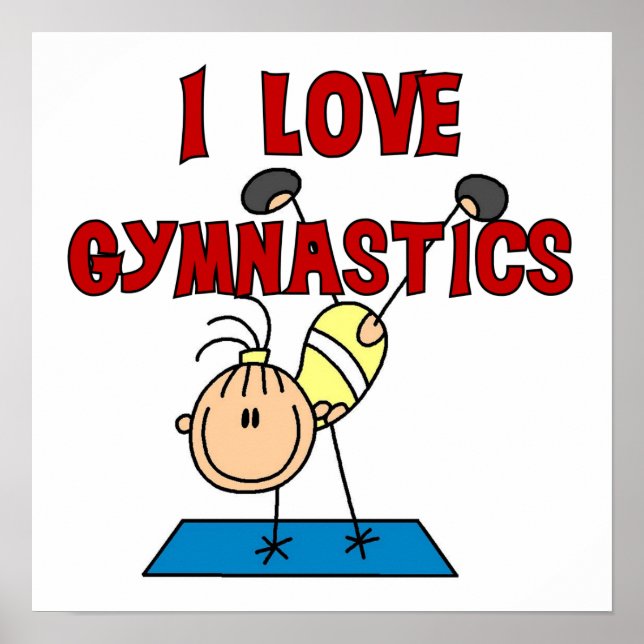 Póster Chica I Love Gymnastics (Frente)
