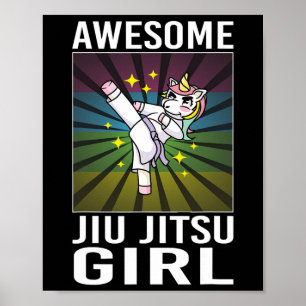 Póster Chica Increíble de Jiu Jitsu para Niño y Niñas de 