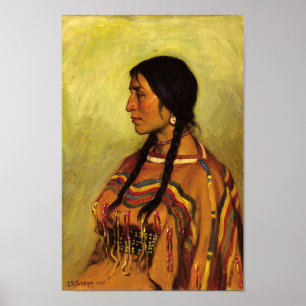 Póster Chica indio Blackfoot