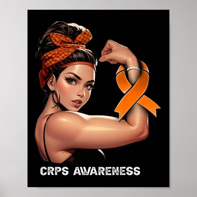Póster Chica inquebrantable Mamá CRPS Conciencia (Frente)