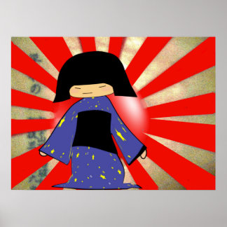 Póster chica japonés