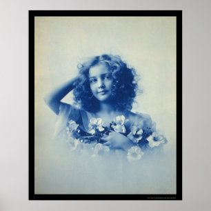 Póster Chica Joven Con Flores 1903