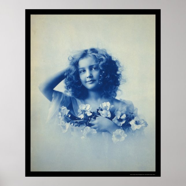 Póster Chica Joven Con Flores 1903 (Frente)