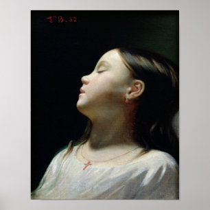 Póster Chica joven que duerme, 1852
