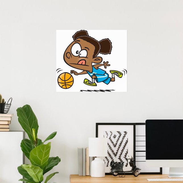 Póster Chica jugando Poster de baloncesto (Subido por el creador)