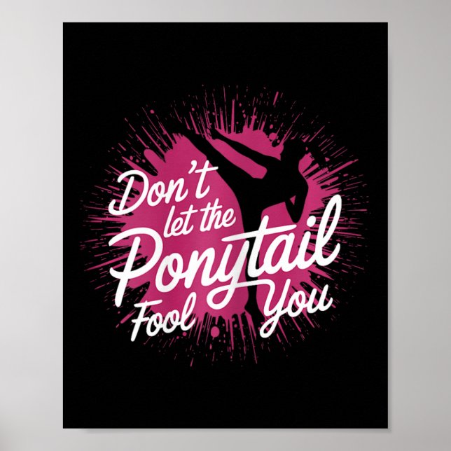 Póster Chica Karate Confianza Con Patada  (Frente)