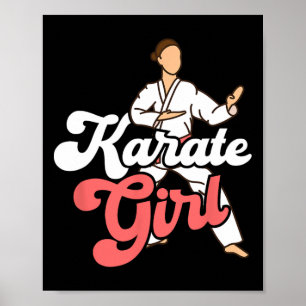 Póster Chica Karateca Luchadora Defensa Personal Karateka