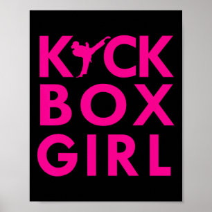 Póster Chica Kickbox Karate Kickboxing Artes Marciales