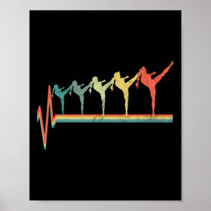 Póster Chica Kickboxer Regalo Divertido Latido de Kickbox