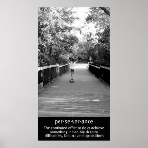 Póster Chica Longboard Perseverancia