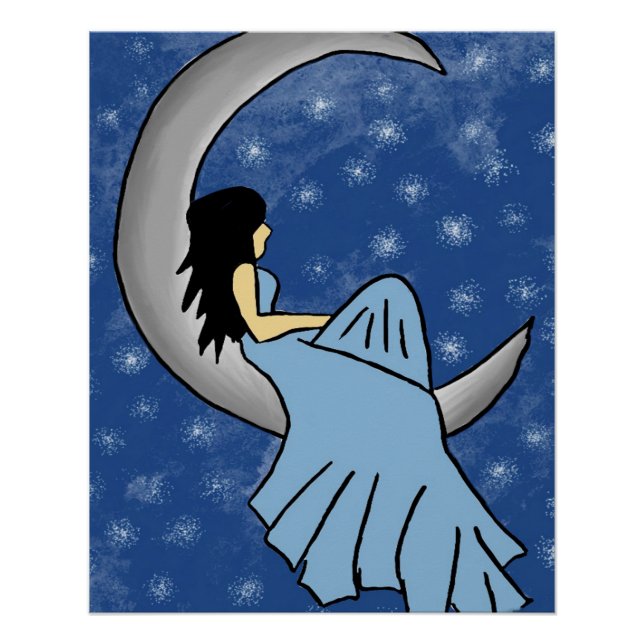 Póster chica lunar (Anverso)