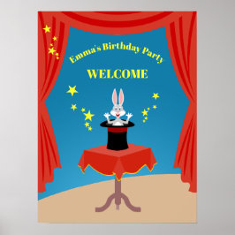 Póster Chica mago muestra fiesta de cumpleaños