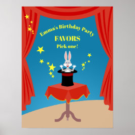 Póster Chica mago muestra fiesta de cumpleaños