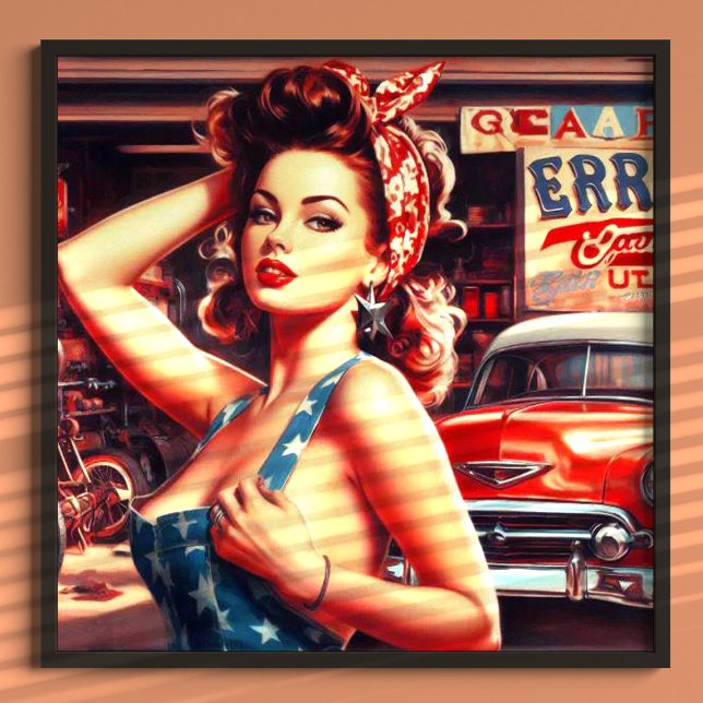 Póster Chica mecánico retro (Subido por el creador)