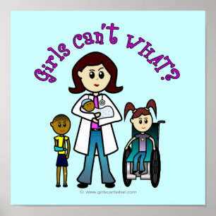 Póster Chica Médica ligero