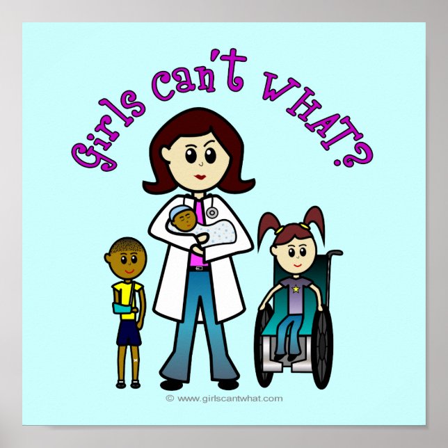 Póster Chica Médica ligero (Frente)