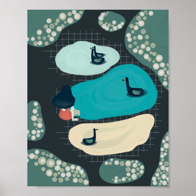 Póster chica metaphor_17_a en el poster tarn matte (Frente)