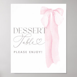 Póster Chica  Minimalista de color rosa postre Baby Showe