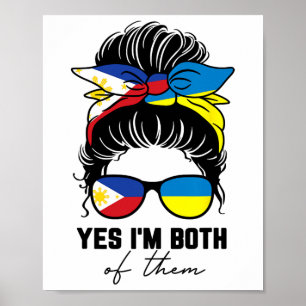 Póster Chica mitad filipina mitad ucraniana Filipinas Ucr