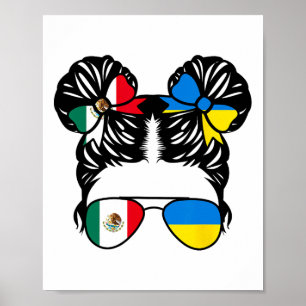 Póster Chica mitad mexicana mitad ucraniana México niños