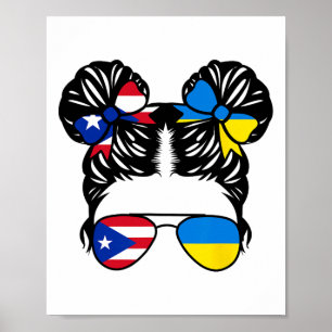 Póster Chica mitad puertorriqueña mitad ucraniana Puerto