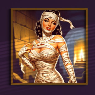 Póster Chica momia vintage pin-up