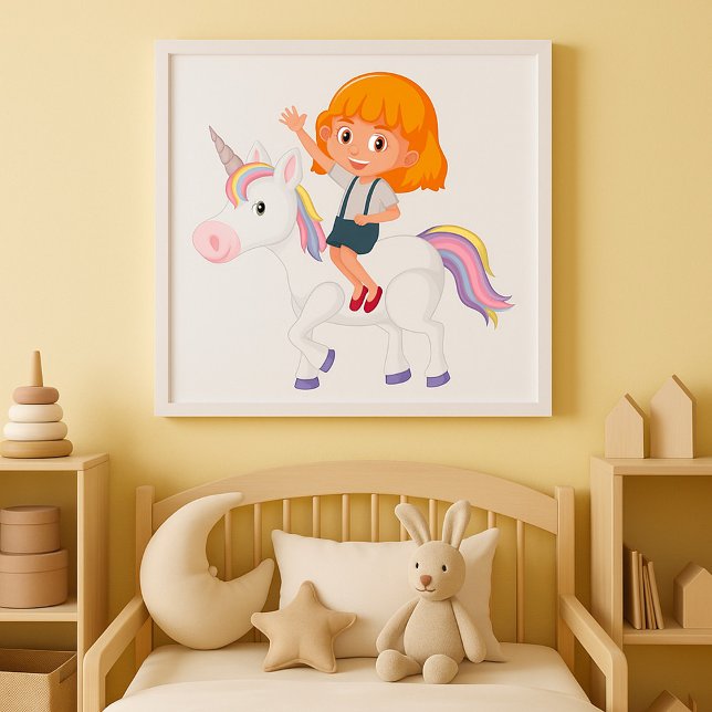 Póster Chica Montando Un Unicornio (Subido por el creador)