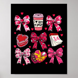 Póster Chica Mujeres Latte Chocotate Arco Coquette San Va