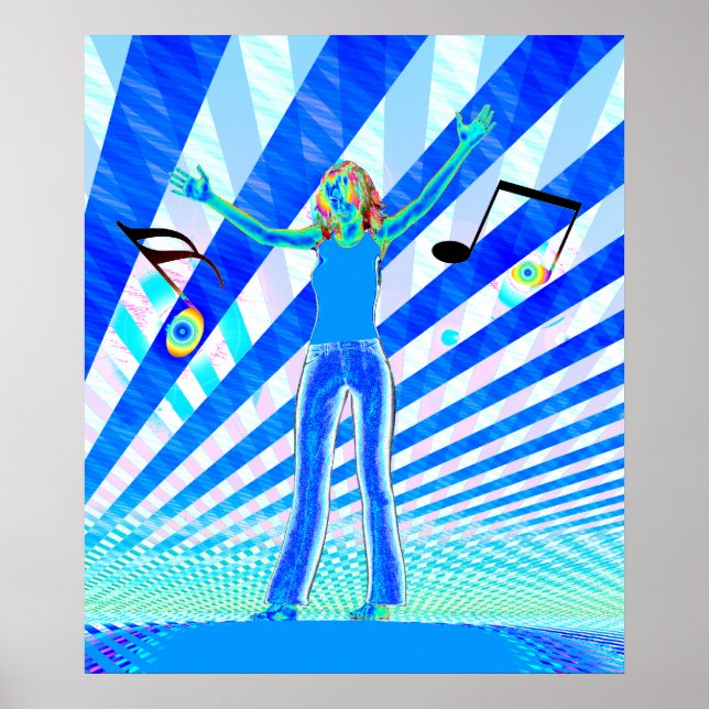 Póster Chica musical (Frente)