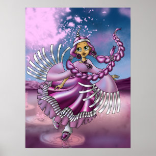 Póster Chica Nativa Americana
