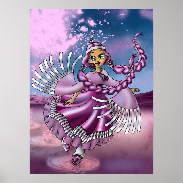 Póster Chica Nativa Americana (Frente)