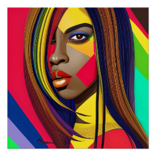 Póster Chica negra cumpleaños mágico Sista Melanin mujer