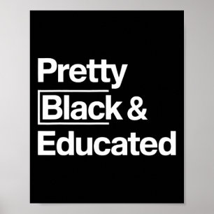Póster Chica negra educada bonito Mes de la Historia Negr