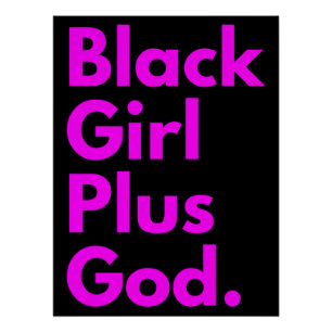 PÓSTER CHICA NEGRA MÁS DIOS