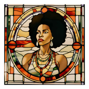 Póster Chica negro magia melanina sista reina mujeres mam